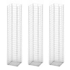 Vidaxl 3-delige schanskorfset 25x25x150 cm gegalvaniseerd draad