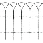 Vidaxl borderafscheiding 10x0,4 m gepoedercoat ijzer