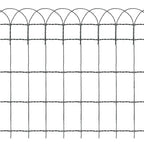 Vidaxl borderafscheiding 10x0,65 m gepoedercoat ijzer