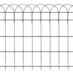 Vidaxl borderafscheiding 25x0,65 m gepoedercoat ijzer