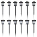 Vidaxl 12-delige led-tuinverlichtingsset solar met pin 8,6x8,6x38 cm
