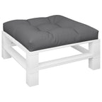 VidaXL Palletkussen 80 x 80 x 12 cm stof grijs