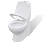 VidaXL Toilet hoekmodel keramisch wit