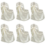 Vidaxl bruiloft stoelhoes crème (6 stuks)