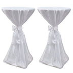 Vidaxl statafelhoes met strik 80cm wit (2 stuks)