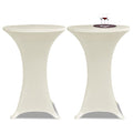 Vidaxl statafelhoes stretch ø60cm crème (2 stuks)