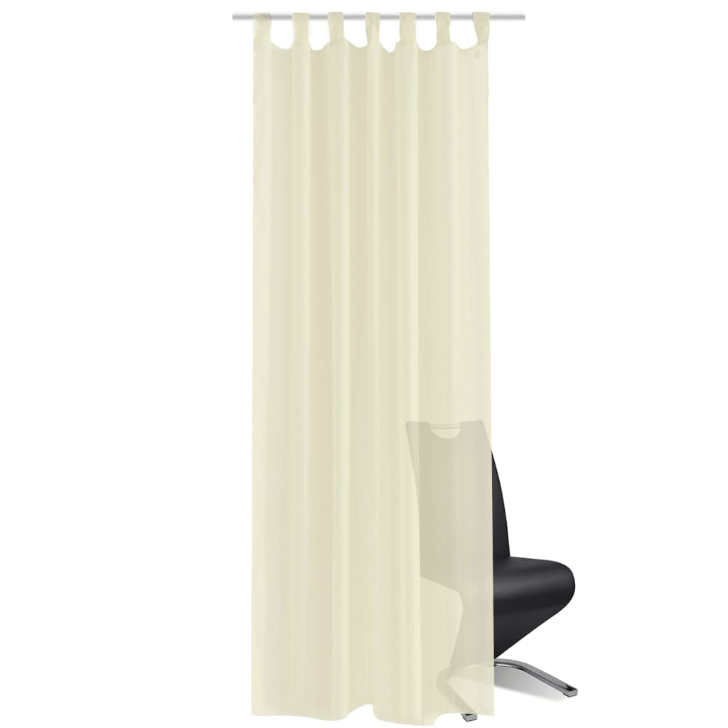Vidaxl gordijn crème 140x245 cm (2 stuks)
