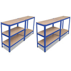 VidaXL Opbergrekken 2 st blauw