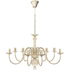 Vidaxl kroonluchter wit metaal 8 x e14 lampen