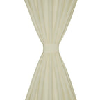 Vidaxl micro-satijnen gordijnen met ringen 140 x 225 cm 2 stuks (creme)