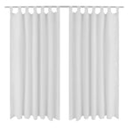 Vidaxl micro-satijnen gordijnen met ringen 140 x 175 cm 2 stuks (creme)