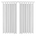 Vidaxl micro-satijnen gordijnen met ringen 140 x 225 cm 2 stuks (wit)
