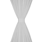Vidaxl micro-satijnen gordijnen met ringen 140 x 225 cm 2 stuks (wit)