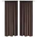 VidaXL Gordijnen met gleuven 135 x 245 cm bruin 2 st