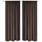 VidaXL Gordijnen met gleuven 135 x 245 cm bruin 2 st