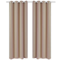 Vidaxl gordijnen met metalen ringen 135 x 245 cm 2 stuks (creme)