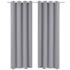 Vidaxl gordijnen met metalen ringen 135 x 245 cm 2 stuks (grijs)