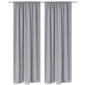 Vidaxl gordijnen met gleuven 135 x 245 cm grijs 2 st