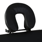 Vidaxl inklapbare massagetafel 2 zones met houten frame (zwart)