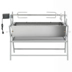 Vidaxl draaispit barbecue ijzer en roestvrij staal
