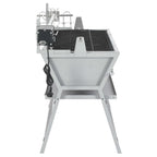 Vidaxl draaispit barbecue ijzer en roestvrij staal