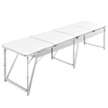 VidaXL Campingtafel inklapbaar en verstelbaar 240x60 cm aluminium