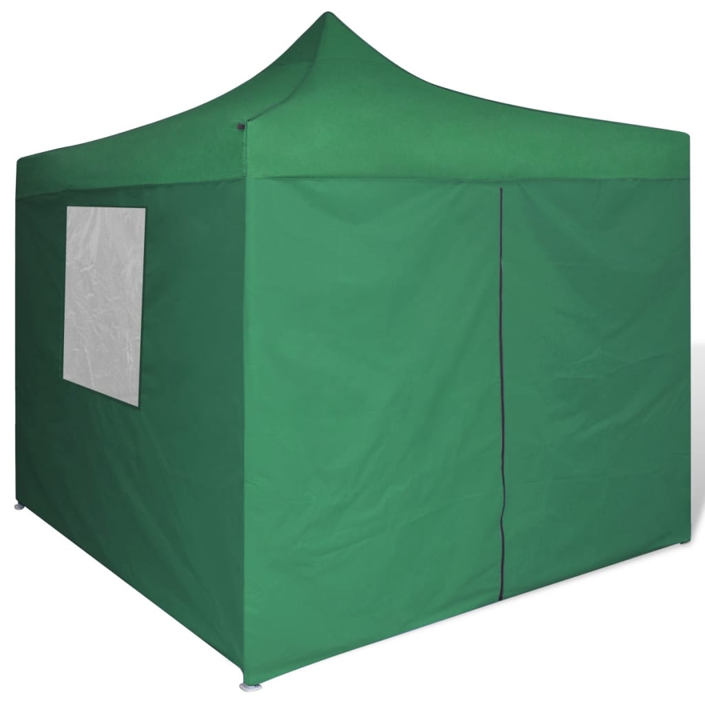 Vidaxl vouwtent met 4 zijwanden 3x3 m groen