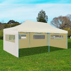 VidaXL Partytent pop-up inklapbaar 3x6 m crème