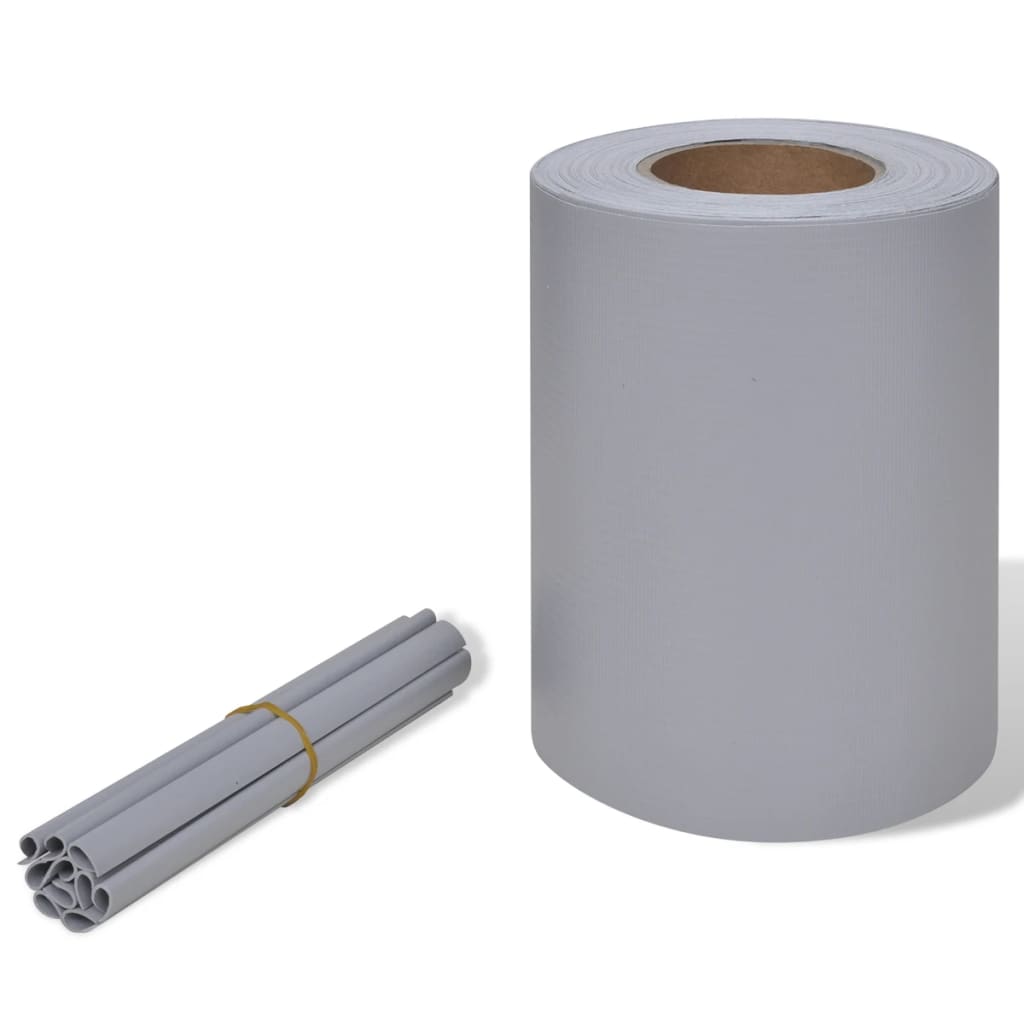 Vidaxl tuinscherm 70x0,19 m pvc lichtgrijs