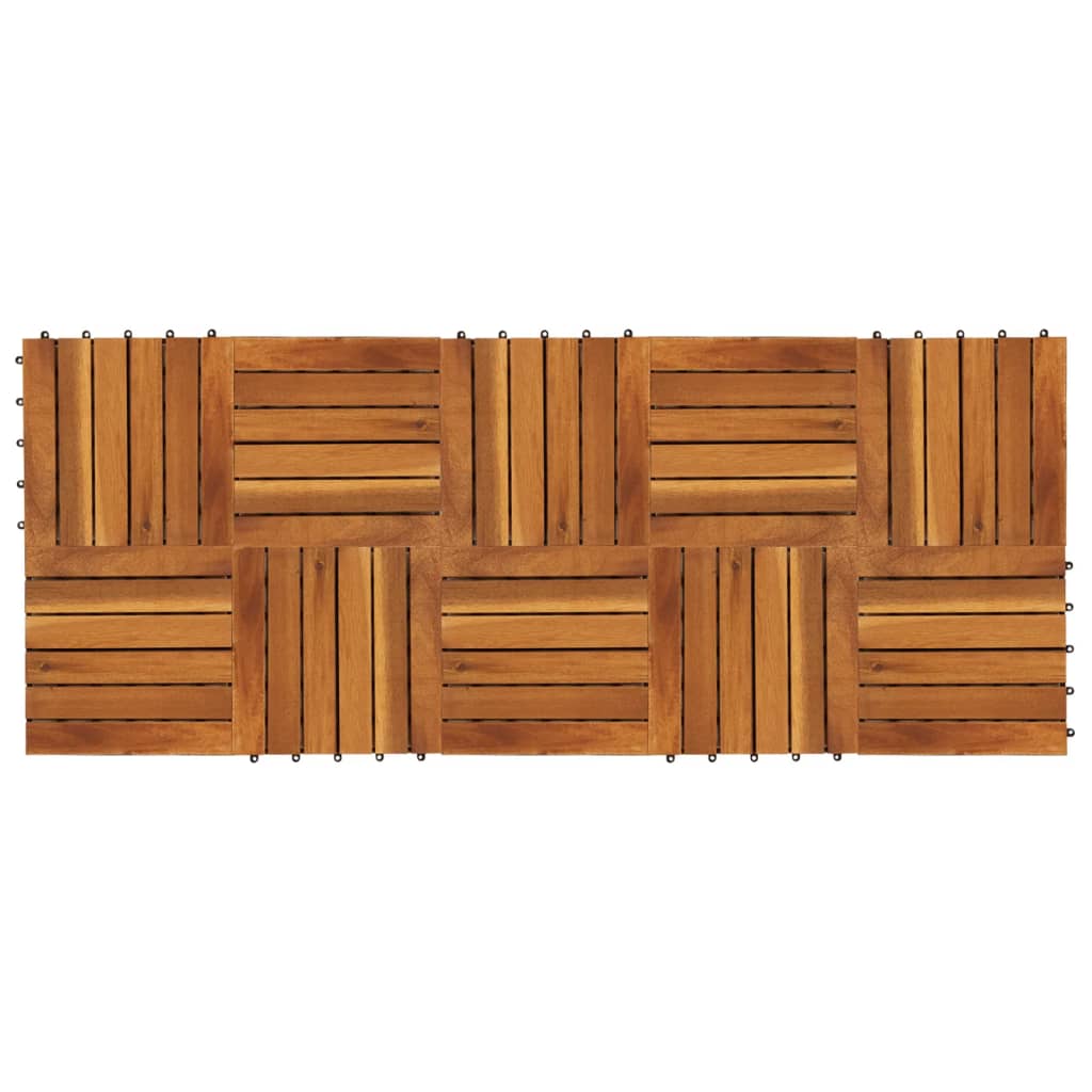 Vidaxl terrastegels acaciahout 30 x 30 cm verticaal patroon (10 stuks)