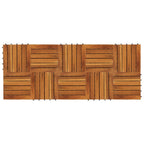 Vidaxl terrastegels acaciahout 30 x 30 cm verticaal patroon (10 stuks)