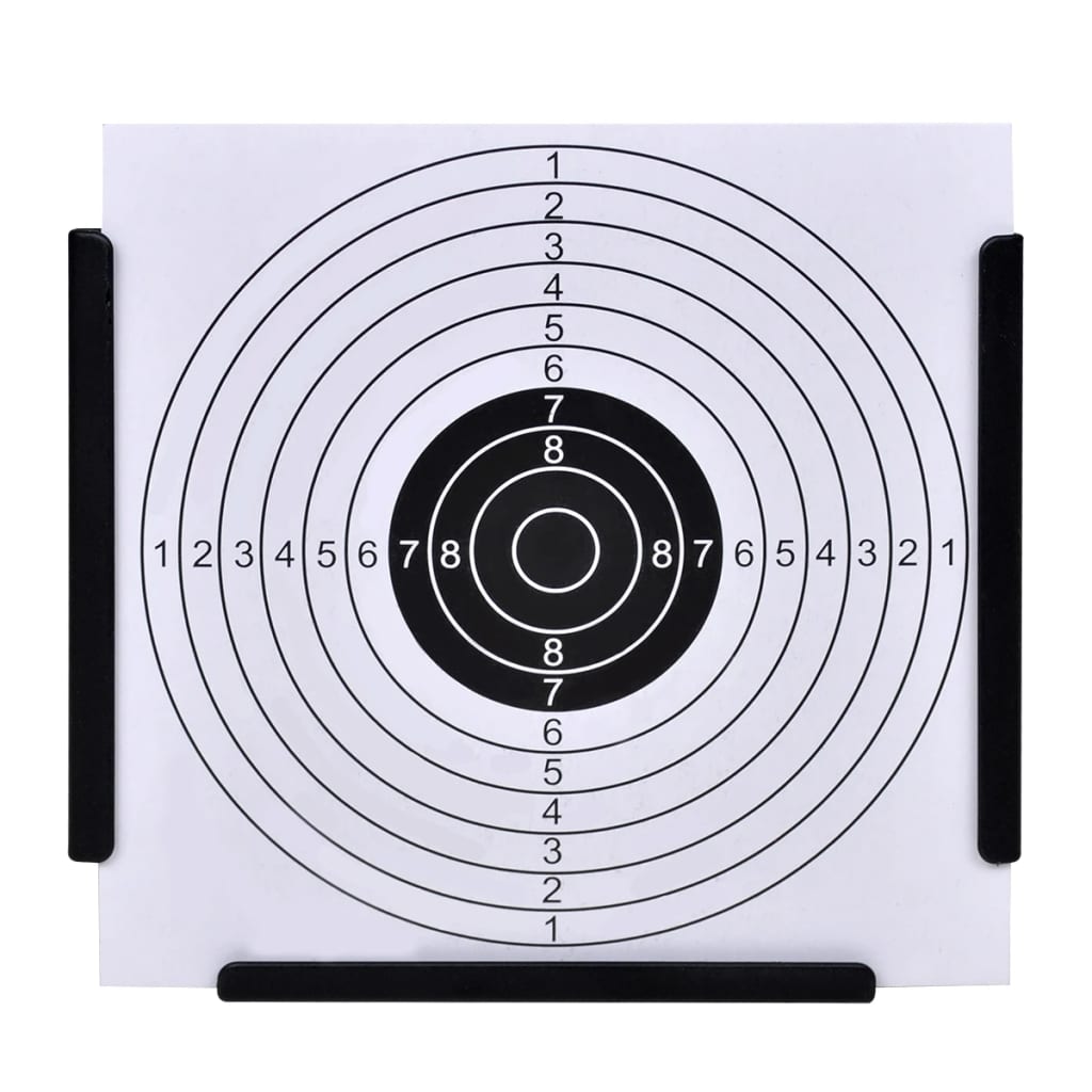 Vidaxl schietkast trechtervormig met 100 papieren targets 14 cm