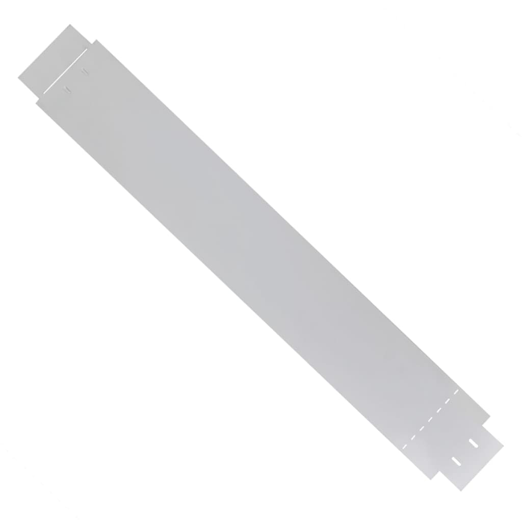 Vidaxl 10 st grasboord flexibel 100x14 cm gegalvaniseerd staal