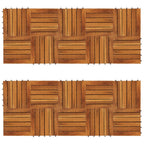 VidaXL Terrastegels 20 st verticaal patroon 30x30 cm acaciahout