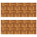 VidaXL Terrastegels 30 x 30 cm Acacia set van 20