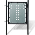 Vidaxl zwarte enkele deur schuttingpoort 100x75 cm