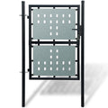 Vidaxl poort enkel 100x175 cm zwart