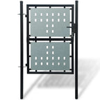 Vidaxl zwarte enkele deur schuttingpoort 100x150 cm
