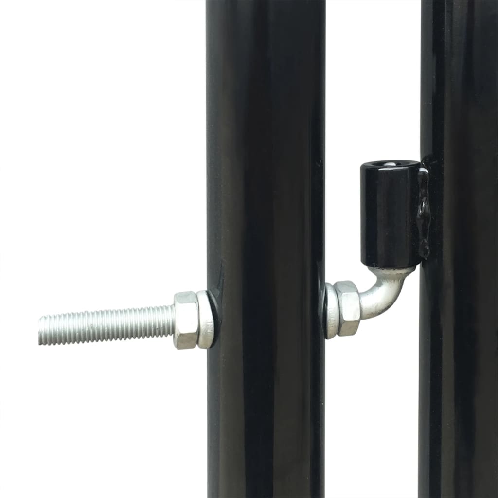 Vidaxl zwarte enkele deur schuttingpoort 100x150 cm