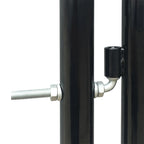 Vidaxl zwarte enkele deur schuttingpoort 100x150 cm