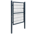 VidaXL Poort dubbelstaafmat (enkel) 106x210 cm antracietgrijs