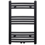 Vidaxl radiator handdoekenrek gebogen 500x764 mm zwart