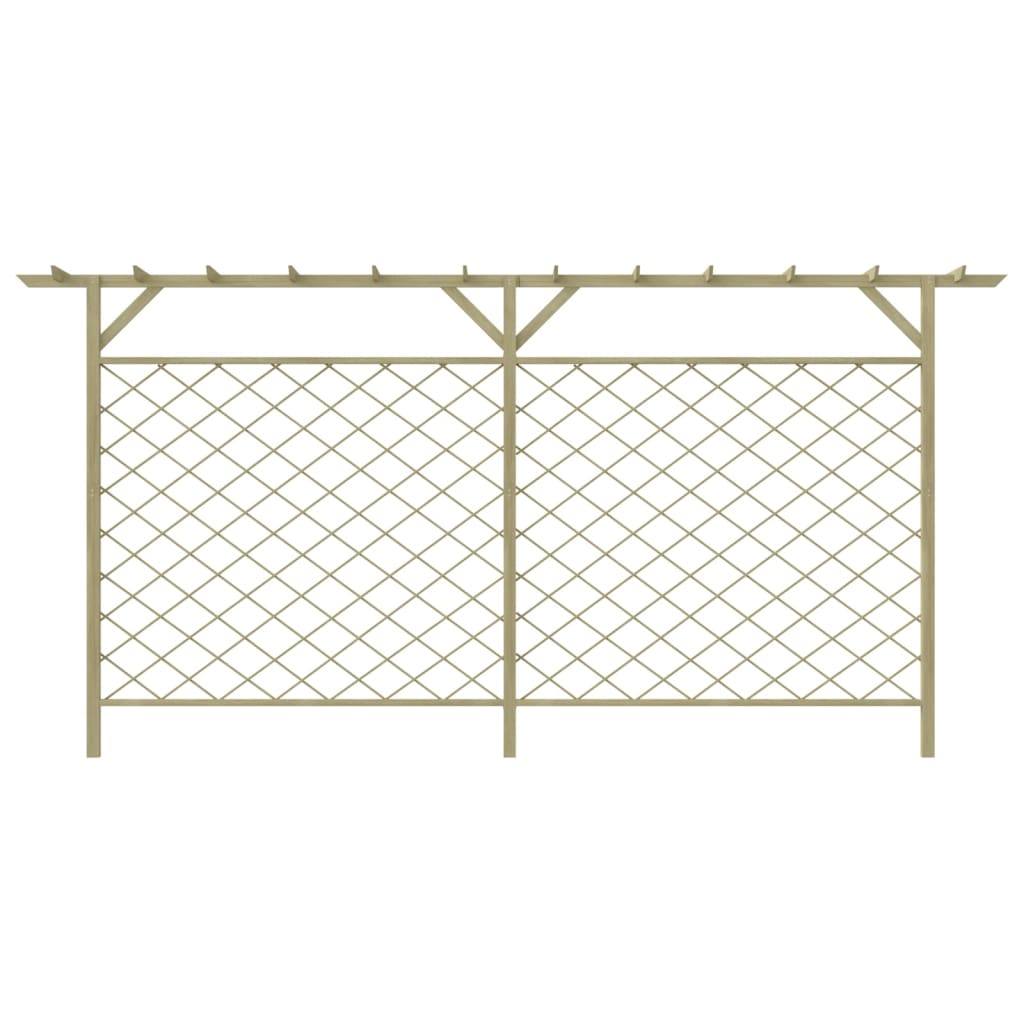 VidaXL Tuinhek met latwerk en pergola hout