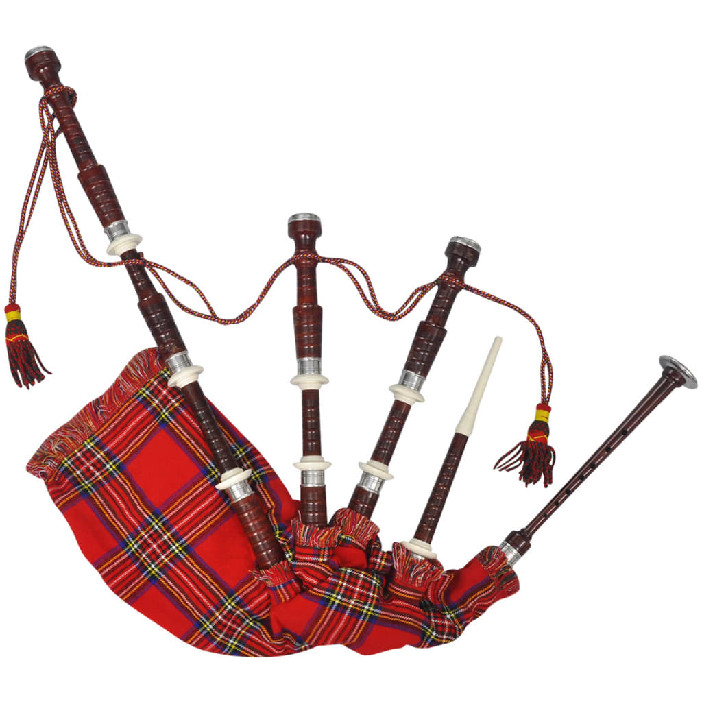 Vidaxl doedelzak schots great highland royal stewart tartan rood