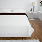 Vidaxl bedsprei gewatteerd dubbelzijdig 220x240 cm beige bruin