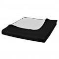 Vidaxl bedsprei gewatteerd dubbelzijdig 170x210 cm zwart wit