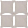 VidaXL Kussenhoezen katoen 40 x 40 cm beige 4 stuks