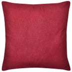 VidaXL Kussenhoezen katoen 50 x 50 cm bordeauxrood 4 stuks