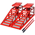 VidaXL Autoreparatie oprijplaten 2 st staal rood