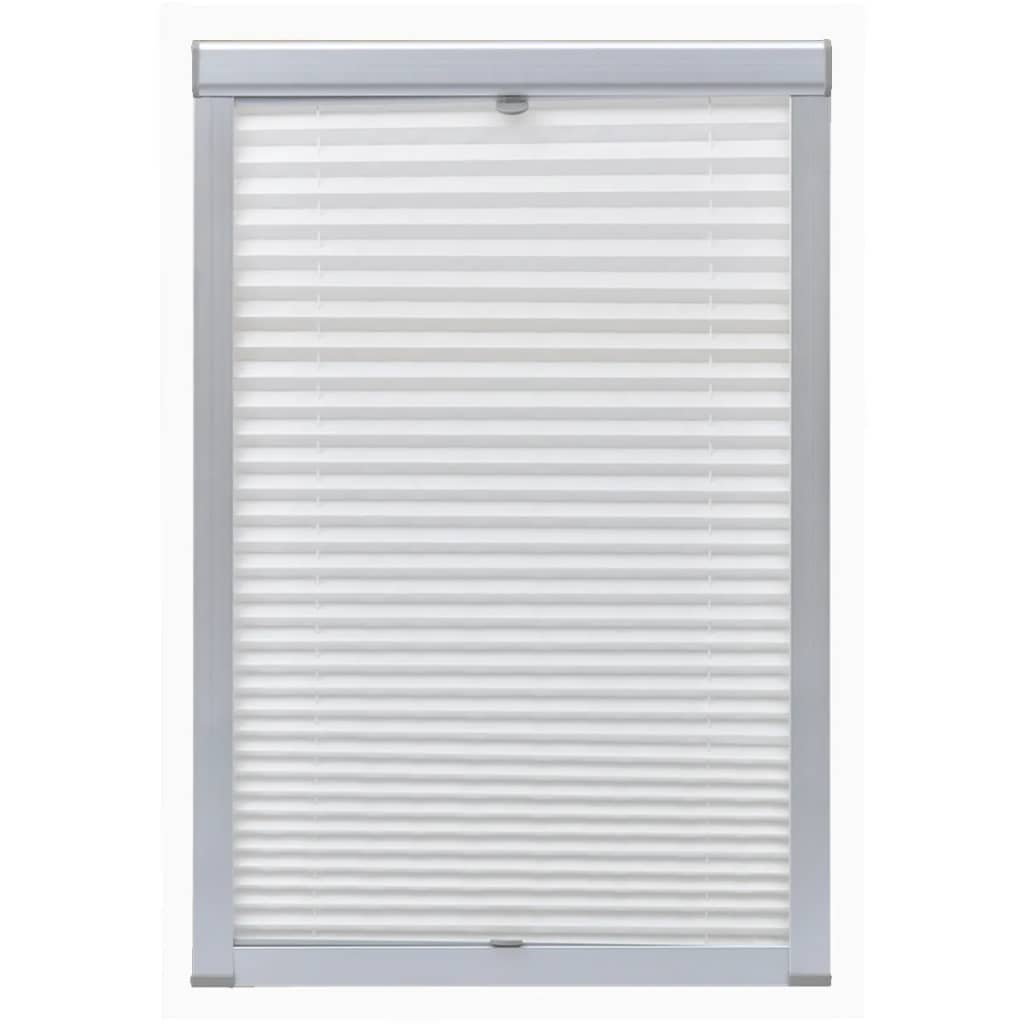 Vidaxl rolgordijn geplooid wit c02